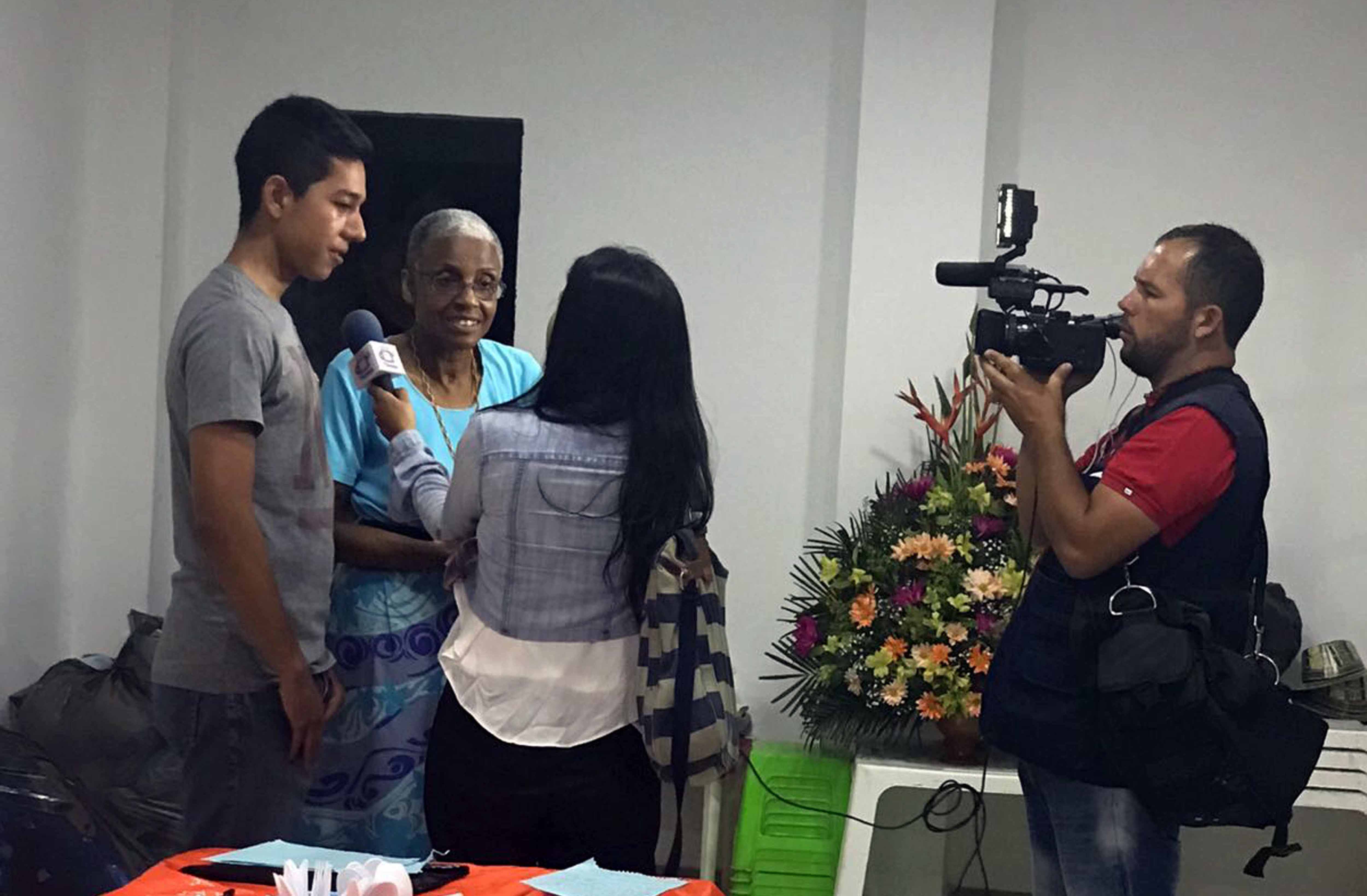News Teamresized Local news station attended several seminars to report on the ministry being done by those participating in Cocaine Free World.